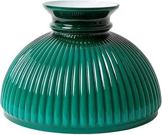 Mantle Lamp Co. 10" diameter Glass Lampshade - N301 Emerald Ribbed