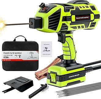 Portable Welding Machine 110V Handheld Electric ARC Welder Gun Stick Welder Machine with IGBT Inverter 5 Variable Current Adjustment for 1/16''-1/8'' Welding Rods