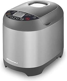 EBM8103SS Programmable Bread Maker Machine, 3 Loaf Sizes, 19 Menu Functions Gluten Free White Wheat Rye French and more, 2 Lb, Stainless Steel