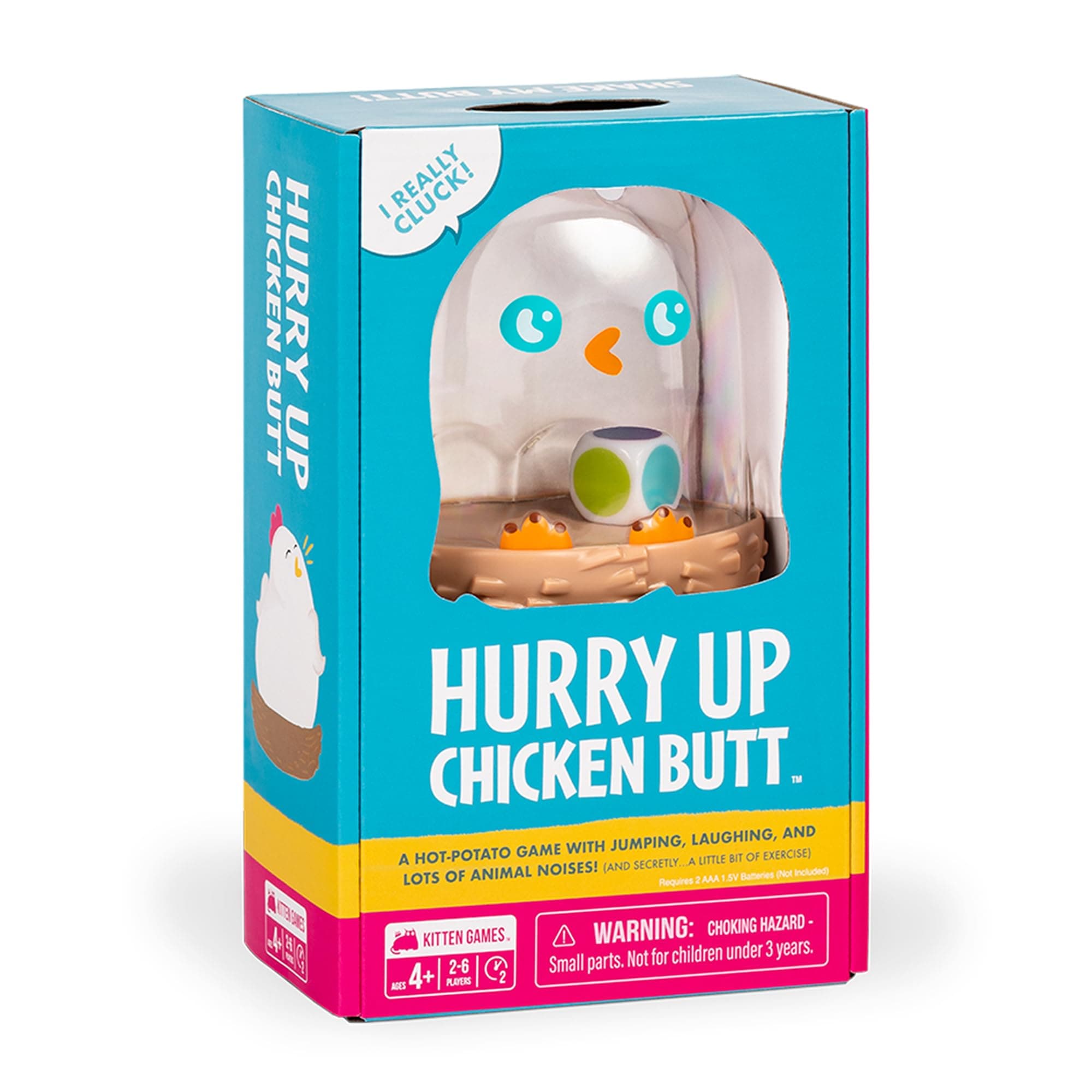 Exploding Kittens Hurry Up Chicken Butt 2-6 Players - Ages 4+ - 2 Minutes to Play - Hot Potato Style Card Game - Fun Card Game, Family Game Night, Creative Kids Game