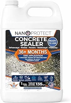 Concrete & Stone Sealer Indoor & Outdoor | Long-Term Protection Against Water, Stain & Dirt | for Driveway, Patio, Pavers and Any Absorbent Stone | 1 Gal