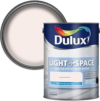 Dulux Light and Space Matt Emulsion Paint, Jasmine Shimmer, 5 Liters