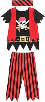 Kids Pirate Costume,Pirate Role Play Dress Up Set