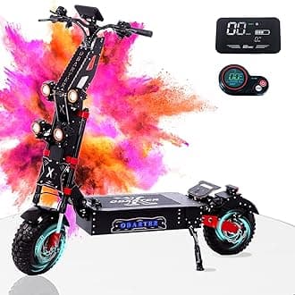 Electric Scooter, Adult high Power Dual Motor Professional Folding Off Road 14inch Fat tire Large Two Wheeled Vehicle,OBARTER X7,8000W 60AH60V,Ideal Condition Speed 56MPH,Range 125 Miles