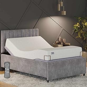 The Sleep Company Elev8 Smart Recliner Bed | Bed Base with Italia Grey Frame | Premium Smart Adjustable Bed | in-Built Massage Mode & Zero Gravity Sleep Mode | Single Size, Metal, Carbon Steel