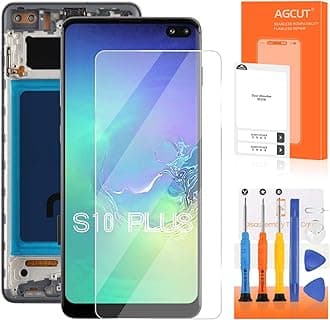 INCELL for Samsung Galaxy S10 Plus Screen Replacement for S10 Plus LCD Display SM-G975F/DS SM-G975U LCD Digitizer Touch Assembly Black with Frame+Installation Video（No Fingerprint