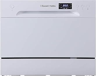 Russell Hobbs RHTTDW6W Freestanding Compact Dishwasher, Eco mode, 6 place_set...