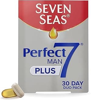 Seven Seas Perfect7 Man Plus, Multivitamin With Omega-3 And Vitamin D For Men’s Health Support1-7, 30 Tablets plus 30 Capsules, 1 Month Supply