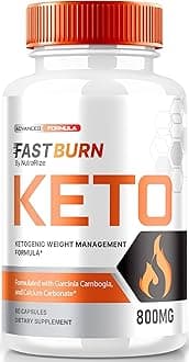 Fast Burn Keto Capsules, FastBurn Advance Weight Loss Support, Maximum Support Formula, Fast Burn Pills, All Natural Keto Supplement, Fast Burn Keto Vitamins, FastBurn Ketos Reviews (60 Capsules)
