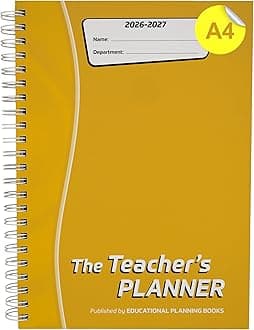 The Teachers Planner 2026-2027 for Secondary School – A4 – Six Period Day – Page-a-Day & Undated, with Dedicated Pages for Year Planning, Exams, Marking and more (TP3-Y)