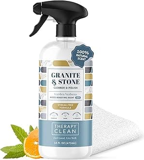 Therapy Daily Granite Cleaner and Polish with Large Microfiber Cloth, 16 fl. oz.