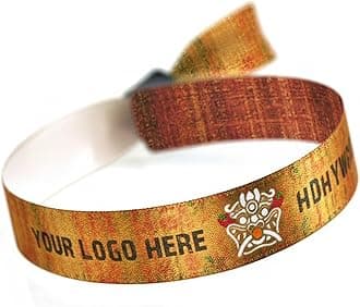 HDHYWRIS 30/500/3000pcs Custom Cloth Wristbands,Color Customizable Personalized Event Wristband,VIP Fabric Bracelets Festival Gatherings Party Concert Admission (Color 2)