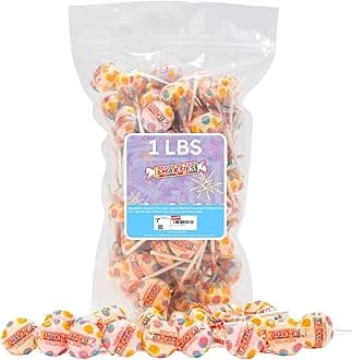 Double Lollies - Gluten Free, Peanut Free, Fat Free Assorted Fruity Flavors Lollipops - Low Calorie Perfect for Birthdays, Parties - Made by US Candy Company Since 1949-1 Pound, 55 Count