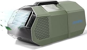 Portable Air Conditioner, 1,500 BTU Tent A/C Unit with Fan Modes for Outdoors Truck Van Camping, Windowless and Dual Hoses, Small and Lightweight