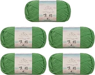 Susan's Family 4 ply 60% Cotton 40% Acrylic Yarn - Soft & Durable - 5 x 50g (1.76oz) - 655 Yards for Knitting & Crocheting - Baby Blankets, Amigurumi, Sweaters & More