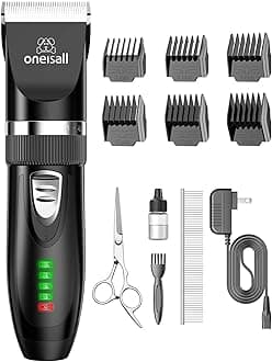 Quiet Cat Clippers for Matted & Long Hair, 2-Speed Cordless Pet Shaver Grooming Kit for Cats, Small Dogs & Animals (Black)