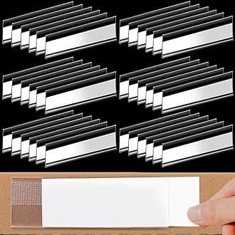 72 Pieces Clear Plastic Adhesive Shelf Tag & Price Label Holders for Supermarket, School, Library, Mailbox & Storage Bins(3 x 1 Inch)