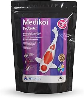 NT Labs Medikoi Probiotic Multi-Season, Complete Feed For All Pond Fish, Ideal For All Year Round Feeding, Rich in Probiotic Bacteria, Maintains Immune System, Koi Fish Food (6mm) (750 g)