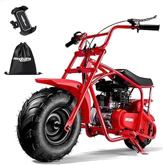 Oryxearth Mini Dirt Bike for Kids, 105CC 4-Stroke Kid Gas Powered Off-Road Pocket Pit Trail Motorcycle W/EPA Approved, Up to 28 Mph Weight Support 185 LBS, for Adults and Teens, Red Basic