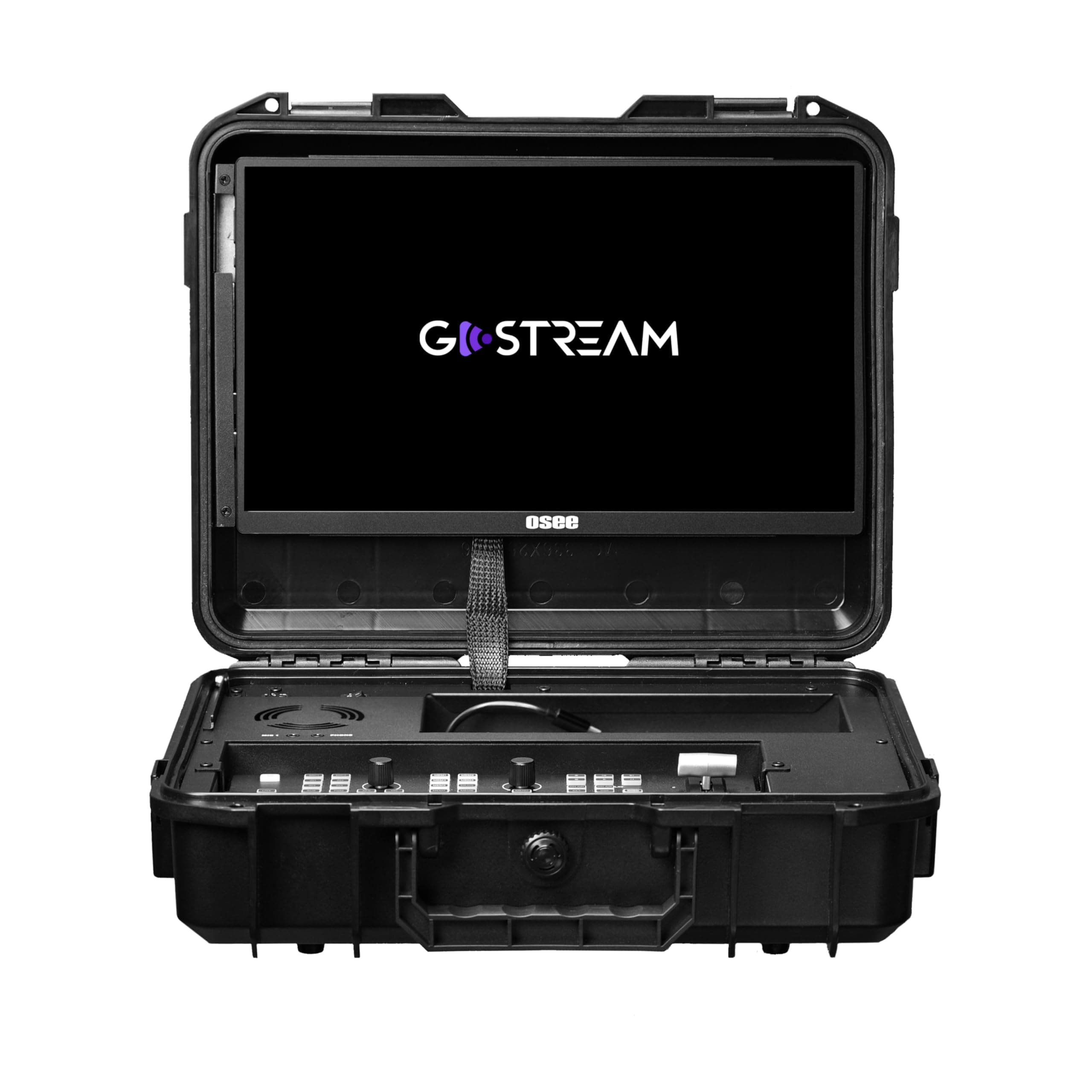 GoStream Deck All in One Pro Live Streaming Multi Camera Video Mixer Switcher Recorder Player Kit 4 HDMI in USB-C I/O with 14 Inch Monitor Built-in DC-to-Type C Cable NDI(Optional) Upgradable