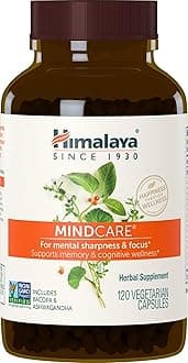 Himalaya MindCare, Nootropic Brain Supplement Booster for Mental Sharpness, Focus, Memory, and Cognitive Wellness, 1170 mg, 120 Capsules, 1 Month Supply