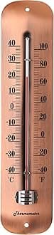 TERMOFLY 12.5" New Premium Steel Indoor/Outdoor Thermometer Wireless Decorative