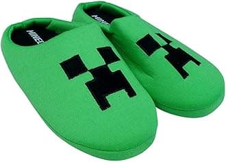Creeper Boys Slippers, Unisex Kids Green Gaming Theme Mules Shoes, Slip On for Girls