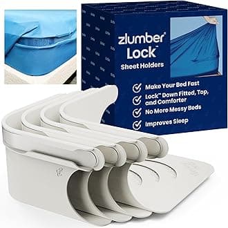 The Original USA Patented ZlumberLock – Secure Sheet Holder with Heavy-Duty Mattress Straps – No More Loose Bedding, Universal Fit, Easy One-Time Installation