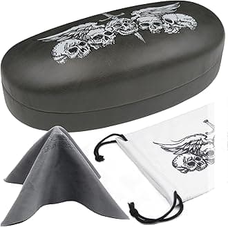 MyEyeglassCase Hard Sunglasses case - Women Glasses Case Holder - Large Durable Eyeglass Case Hard Shell with Pouch & Cloth