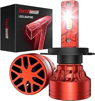 Torchbeam H4 LED Fog Bulbs, 60000LM 900% Super Bright 6000K Cool White 9003 HB2 Bulb Light, IP68 Waterproof, Plug and Play, Pack of 2