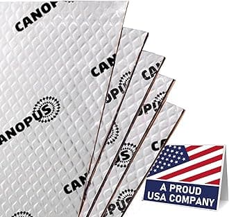 Sound Deadening Mat for Cars, 50 mil 18 sqft, Pack of 9 Sheets, Butyl Sound Deadener Mat, Audio Car Sound Dampening Material for Car Trunk, Door, Floor and Ceiling, Silver