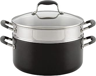 Advanced Hard-Anodized Dutch Oven Multipurpose Steamer Set, 8.5-Quart, Graphite