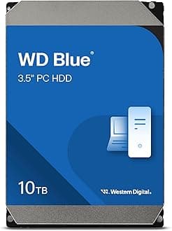 Blue 10TB Desktop 3.5" Internal Hard Drive, 7200 RPM, SATA 6Gb/s, 512MB Cache