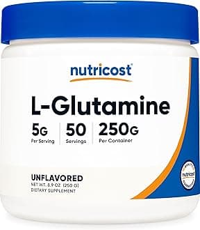 L-Glutamine Powder - Gluten Free & Non-GMO (250 g, Unflavored)