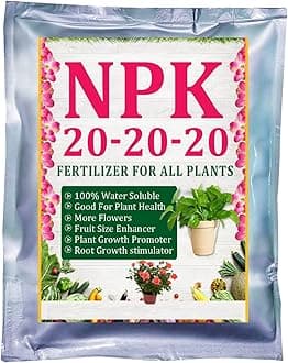 NPK 20 20 20 Fertilizer for All Garden Plants-100% Water Soluble for Plants Growth (500 GM)
