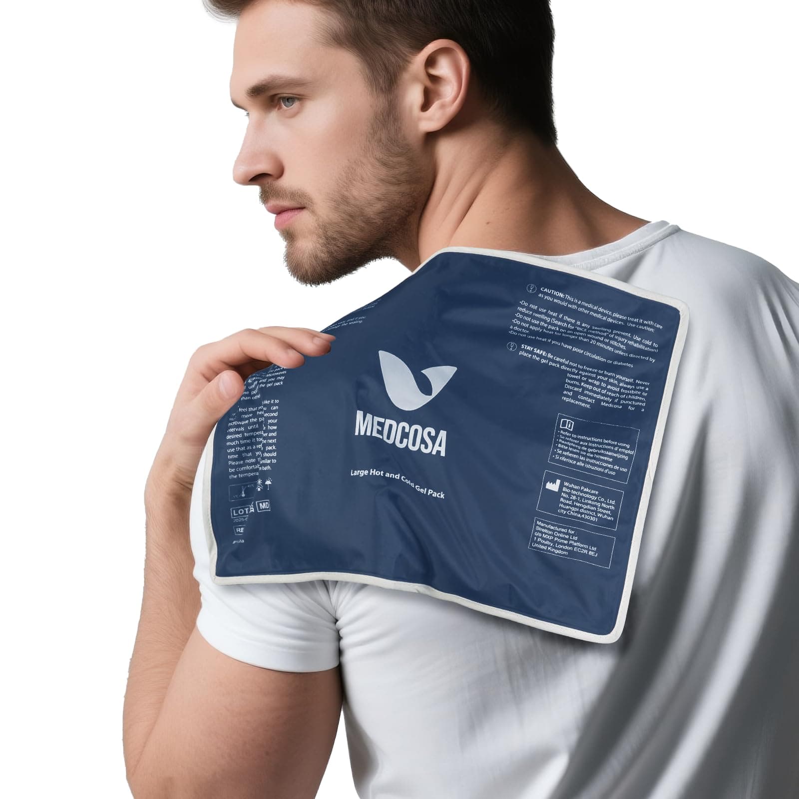Large Gel Ice Pack | Flexible Hot or Cold Pack | Reusable Cold Packs for Injuries, Knee, Back, and Shoulder Pain Relief, Inflammation, Post-Op and More by Medcosa