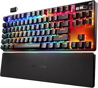 Apex Pro TKL Wireless - HyperMagnetic 2.4GHz Wireless Gaming Keyboard - World’s Fastest Keyboard - Adjustable Actuation - Esports Tenkeyless - PBT Keycaps - USB-C - English QWERTY Layout
