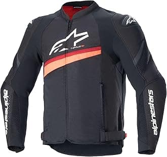 Alpinestars T-GP Plus V4 Airflow Jacket, Lightweight Mesh Construction, CE-Certified, Sport Fit, DFS Shoulder Protection, Hot Weather Riding Gear, M, Black/Red