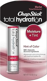 ChapStick Total Hydration Moisture + Tint Merlot Tinted Lip Balm Tube (0.12 Oz)