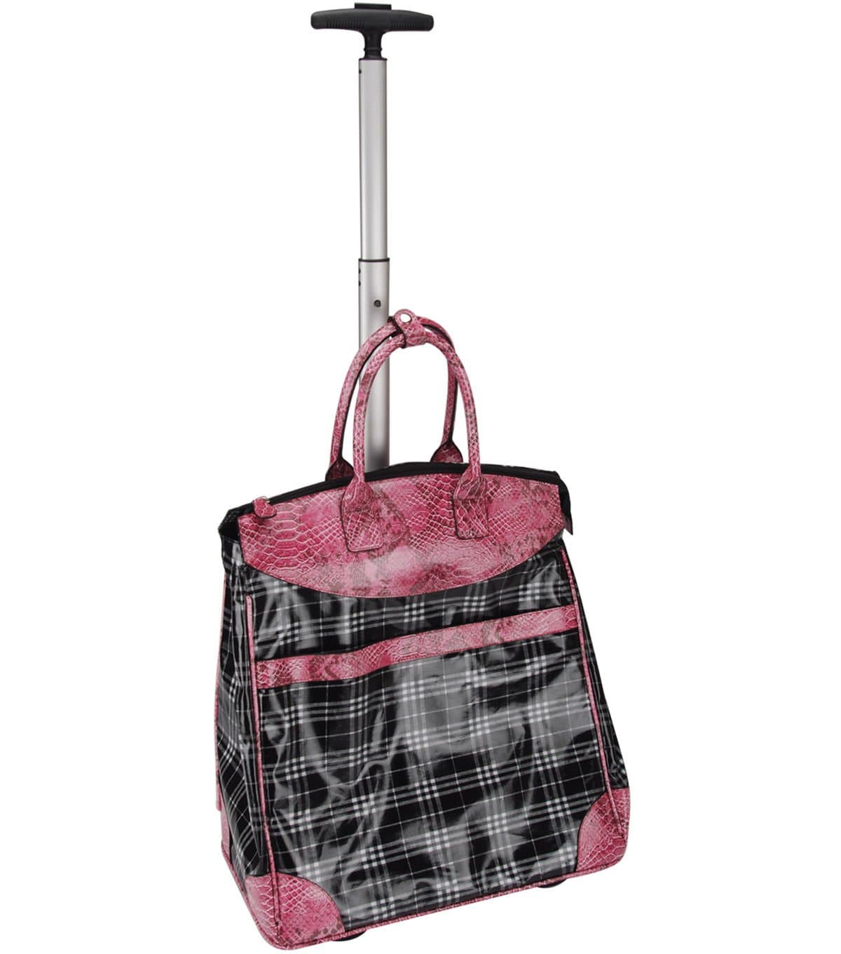Rolling Multi-Purpose Tote, Plaid