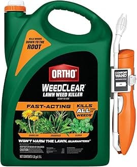 Ortho WeedClear Lawn Weed Killer Ready-To-Use with Comfort Wand - Weed Killer Spray, Kills Crabgrass, Dandelion and Clover, 1.33 gal.