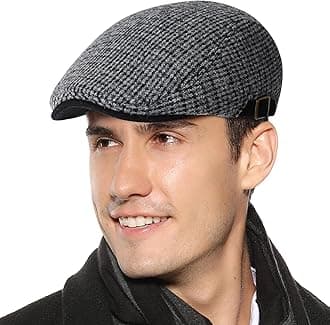 Sumolux Mens Newsboy Cap Winter Beret Hat Cabbie Flat Cap