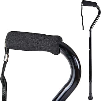 Duro-Med Deluxe Adjustable Cane, Black