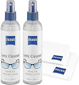 Lens Care Pack - Two 8 oz Bottles of Lens Cleaner, Two Microfiber Cleaning Cloths