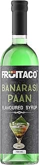 Fruitaco Banarasi Paan Syrup: Perfect Mixer For Enhancing Mocktails & Cocktails, Drinks, And Mojitos At Parties, Conveniently Packaged In A 750Ml Bottle For All Your Mixing Needs