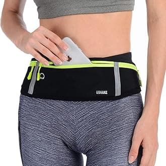 Slim Running Belt, Workout Fanny Pack for Men Women,Exercise Waist Pack for Apple iPhone Holder, Runner Belt for Running Walking Cycling Camping Gym