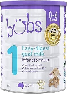 BubsGoat Milk Infant Formula Stage 1, Infants 0-6 months, Made with Natural Goat Milk, 28.2 oz