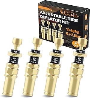 - Adjustable Tire Deflator, 10-30 Psi Tire Deflators Offroad Accessories, Auto Stop Air Down Tire Deflators, Air Down All Four Tires(4 Pcs)