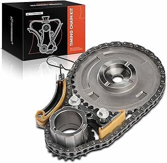 Engine Timing Chain Kit W/Tensioner [OHV 8Cyl 4.3 4.8 5.3 6.0 6.2L] Compatible with Chevy, GMC, Hummer, Saab, Pontiac, Cadillac & Buick - Express, Silverado, Camaro, Sierra, H3, Yukon & More