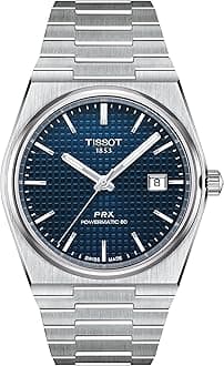 Tissot PRX Swiss Automatic Watch for Men, Blue Dial, Stainless Steel, 40 mm Case, T1374071104100